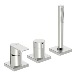 Hansa Kit de montage complet HANSASTELA 3 trous baignoire + Br-EHM, mitigeur, chrome
