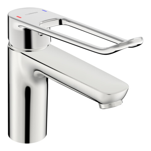Hansa Mitigeur lavabo monocommande HANSACLINICA vidage push-open, bec 150 mm, chrome