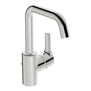 Hansa Mitigeur lavabo monocommande HANSAPALENO acier inox, garniture vidage, bec 152 mm, chrome