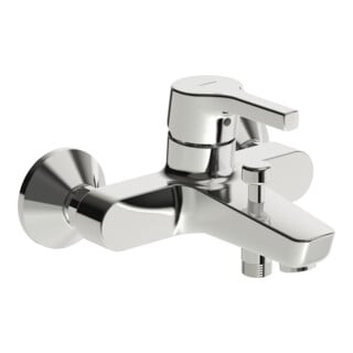 Hansa Mitigeur monocommande baignoire HANSAPALENO tirette, clapet anti-retour, bec 164 mm, chromé