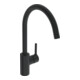 Hansa Mitigeur monocommande de cuisine HANSAVANTIS commande latérale, ND, bec 247 mm, noir mat-1