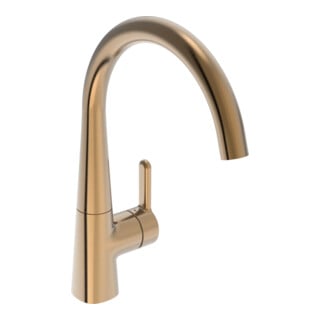 Hansa Mitigeur monocommande évier HANSADESIGNO Style commande latérale, bec 219 mm, bronze mat