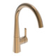 Hansa Mitigeur monocommande évier HANSADESIGNO Style commande latérale, bec 219 mm, bronze mat-1
