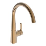 Hansa Mitigeur monocommande évier HANSADESIGNO Style commande latérale, bec 219 mm, bronze mat