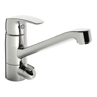 Hansa Mitigeur monocommande évier HANSAPINTO m méc., noir, bec 213 mm, chromé