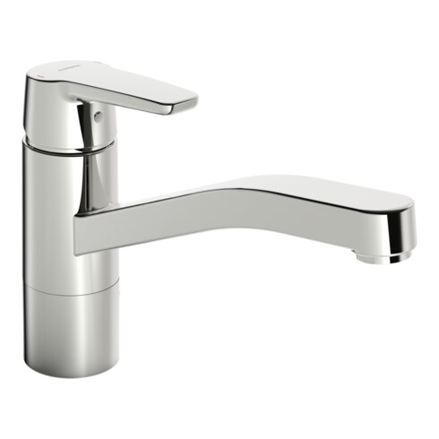 Hansa Mitigeur monocommande évier HANSAPOLO Eco 6 l/m, bec pivotant 215 mm, chromé