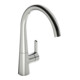 Hansa Mitigeur monocommande HANSADESIGNO Style, levier latéral, pivotant, bec 219 mm, chromé-1