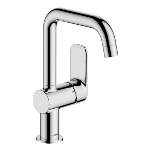 Hansa Mitigeur monocommande lavabo HANSABASIC o ALG, 120G noir, bec fixe, A 150mm, chromé