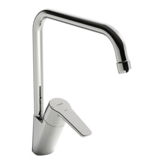 Hansa Mitigeur monocommande pour évier HANSAPOLO Eco bec pivotant, porte-à-faux 221 mm, chrome