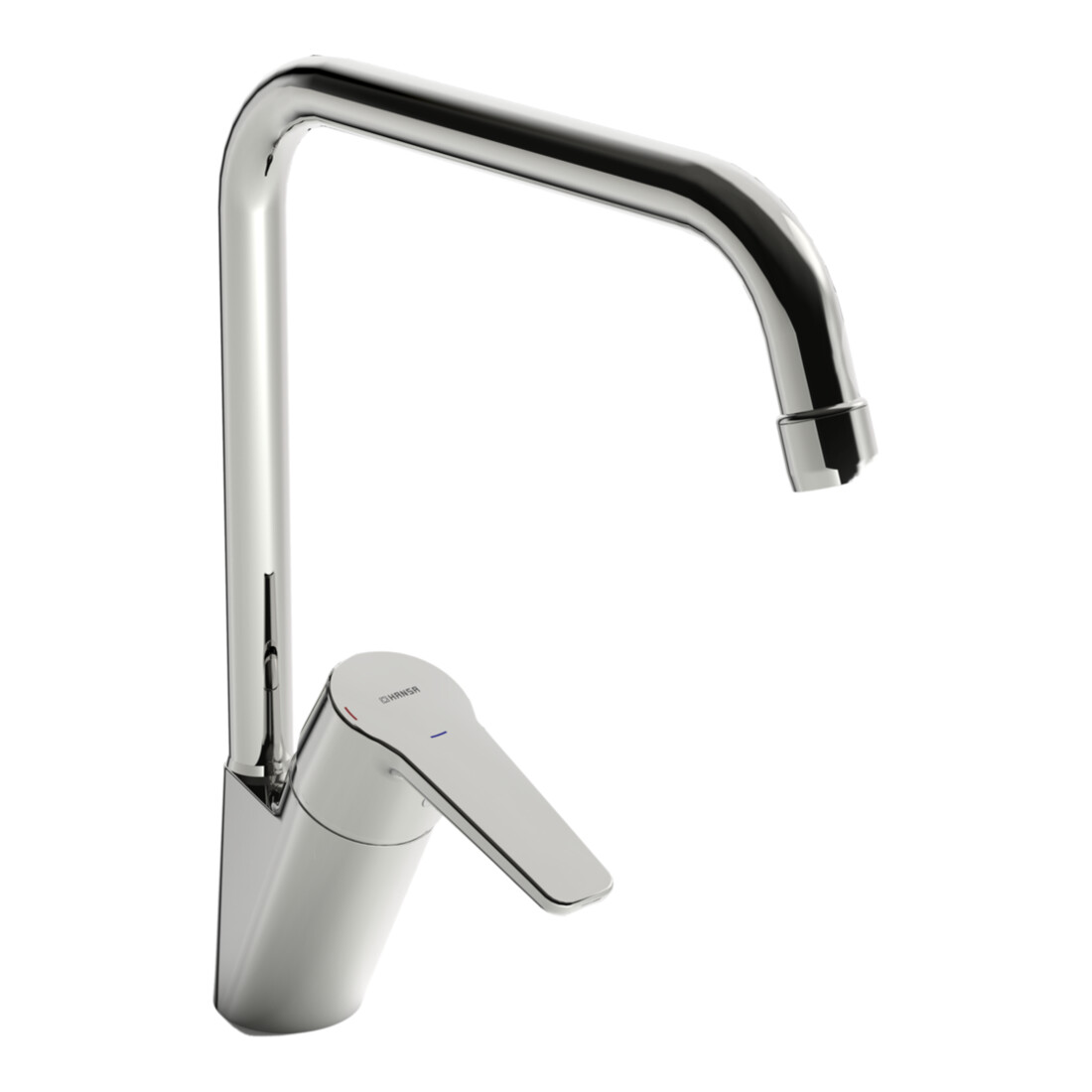 Hansa Mitigeur monocommande pour évier HANSAPOLO Eco bec pivotant, porte-à-faux 221 mm, chrome