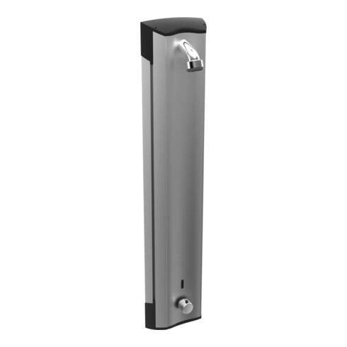 Hansa Panneau de douche HANSAELECTRA Batt, cde sans contact, alu/chr.