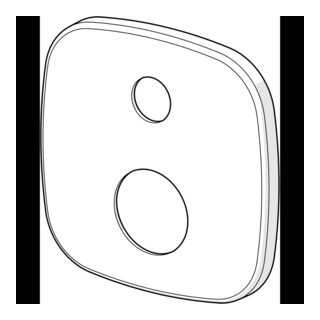 Hansa Plaque de recouvrement 59914575 154 x 154 mm chromé