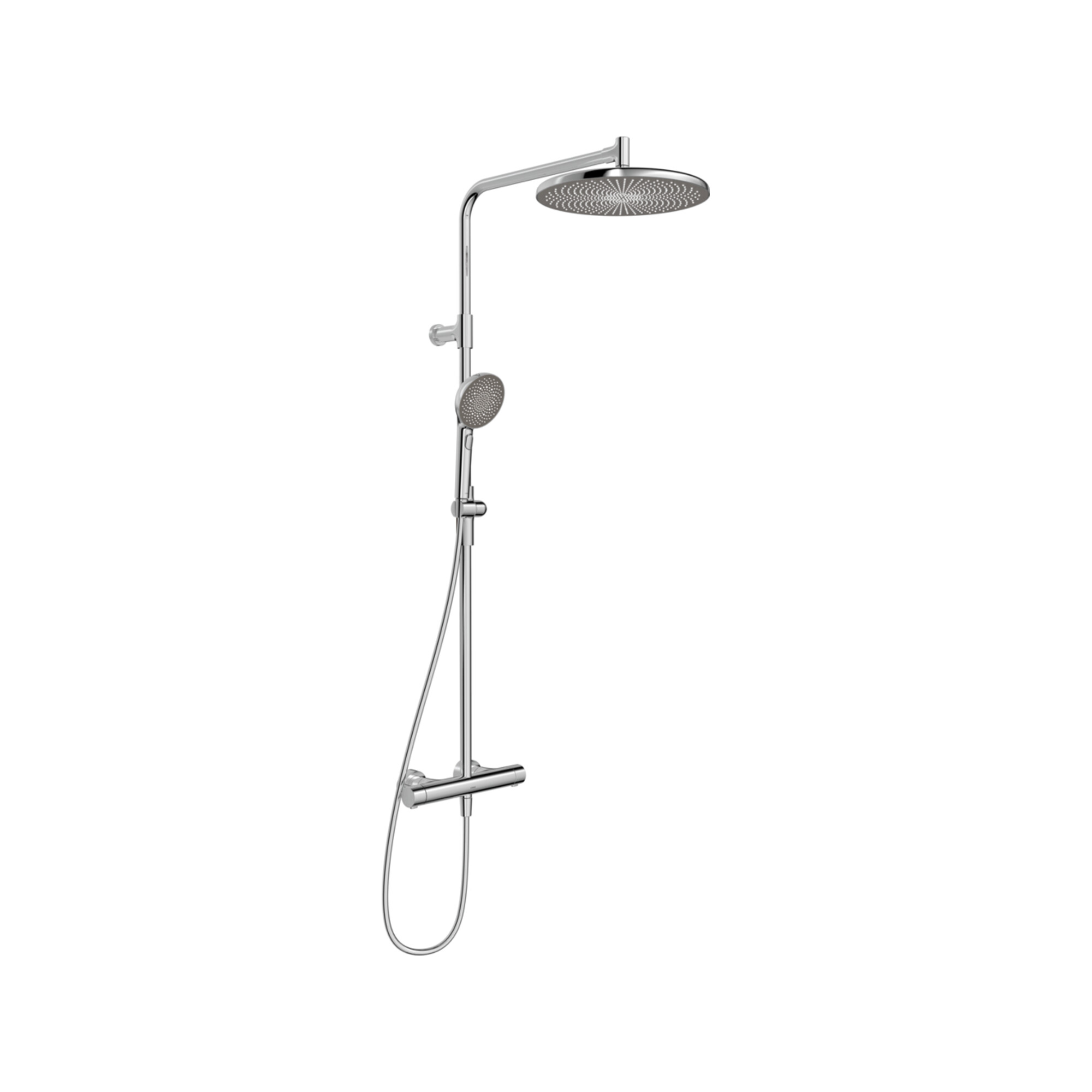 Hansa Regenbrause-Thermostat HANSAAURELIA Wandmontage, 3-strahlig, rund, chrom