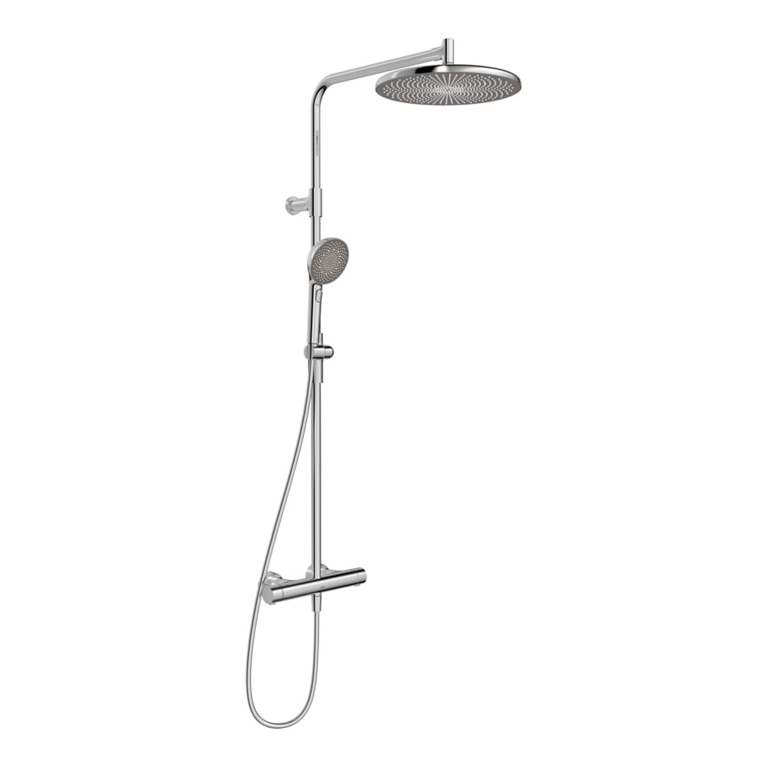 Hansa Regenbrause-Thermostat HANSAAURELIA Wandmontage, 3-strahlig, rund, chrom