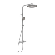Hansa Regenbrause-Thermostat HANSAAURELIA Wd-mont., 3-strg., rund, Stahl gebürstet
