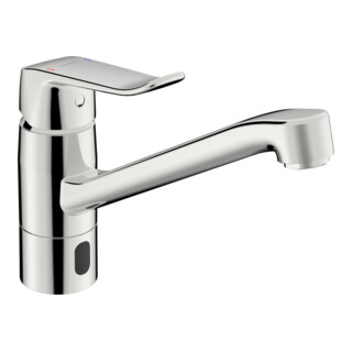 Hansa Robinet de cuisine infrarouge HANSACARE Hybrid/Bluetooth, batt., bec 214 mm, chromé