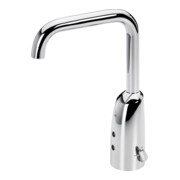 Hansa Robinet de lavabo infrarouge HANSAELECTRA Batt, sans garniture vidage, bec 170 mm, chromé