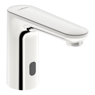 Hansa Robinet de lavabo infrarouge HANSAELECTRA chrome, batterie, portée 123 mm