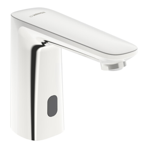 Hansa Robinet de lavabo infrarouge HANSAELECTRA chromé, pile, bec 117 mm, 1 entrée