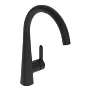 Hansa Robinet mitigeur évier HANSADESIGNO Style commande latérale, bec 219 mm, noir mat