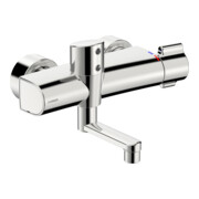 Hansa Robinet mural infrarouge pour lavabo HANSAELECTRA, à piles, THM, bec 186 mm, chrome
