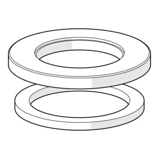 Hansa Rosette d= 55mm chrome complet