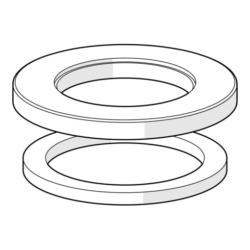 Hansa Rosette d= 55mm chrome complet