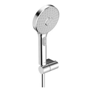Hansa Schlauchbrausegar. HANSAACTIVEJET Handbrause, 3-strahlig, hellgrau/chrom