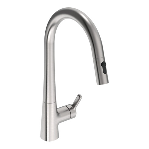 Hansa Spültisch-Einhebelmischer HANSADESIGNO Style seitenbedient, 2strg, A 231mm, St. geb.