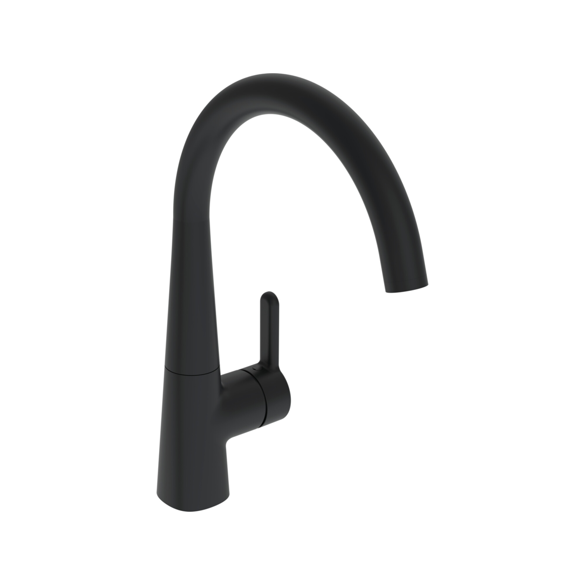 Hansa Spültisch-Einhebelmischer HANSADESIGNO Style seitenbedient, Ausl. 219mm, matt-schwarz