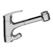 Hansa Spültisch-Einhebelmischer HANSAMIX Ausz-br., m mech GA-Vtl., A. 235mm, chr