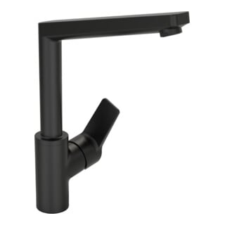 Hansa Spültisch-Einhebelmischer HANSATWIST He stl, schwenkb., Ausl. 193mm, matt-sw