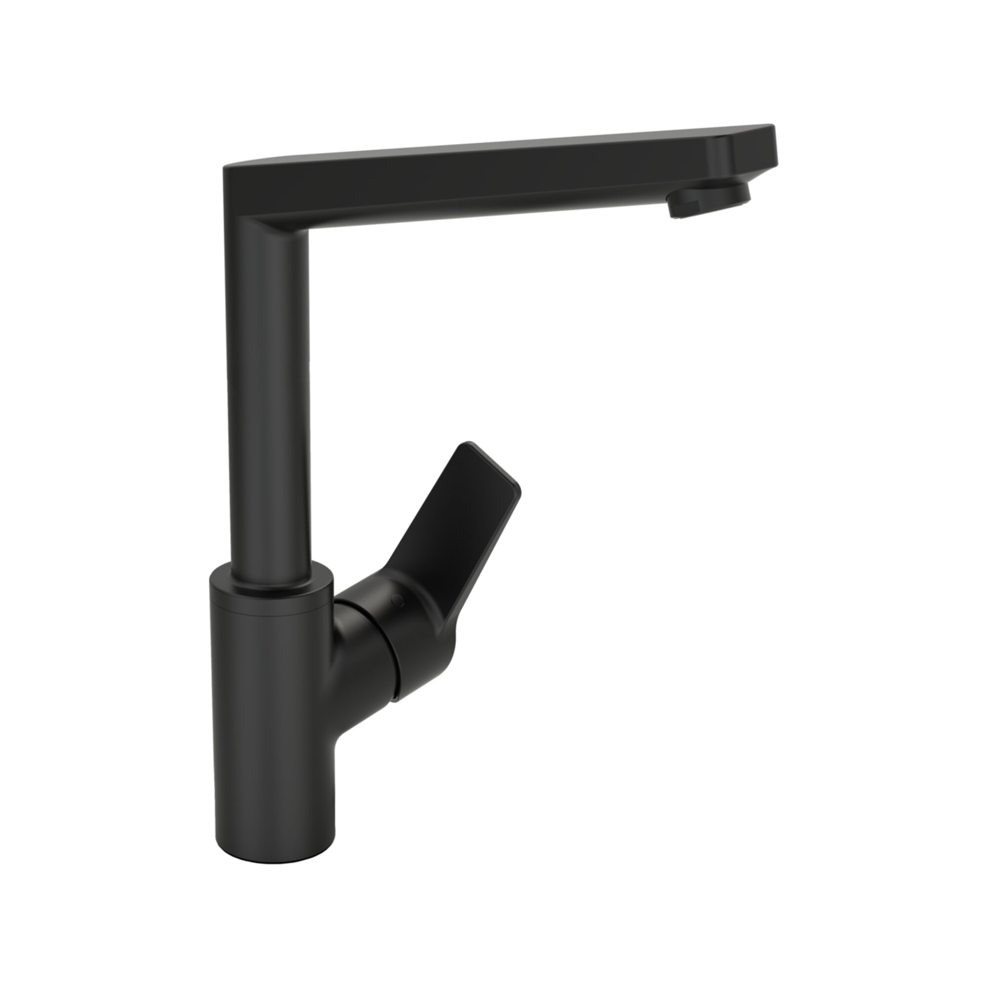 Hansa Spültisch-Einhebelmischer HANSATWIST He stl, schwenkb., Ausl. 193mm, matt-sw