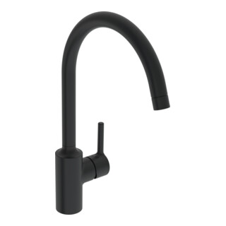 Hansa Spültisch-Einhebelmischer HANSAVANTIS seitenbed., Ausl. 247mm, matt-schwarz