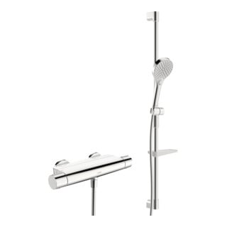 Hansa Système de douche HANSAOPTIMA avec thermostat, montage mural (2 trous), chrome