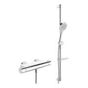 Hansa Système de douche HANSAOPTIMA avec thermostat, montage mural (2 trous), chrome