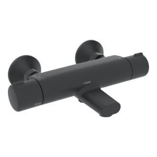 Hansa Thermostat de baignoire HANSAMICRA AP, connexion S, sortie 159 mm, noir mat
