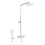 Hansa Thermostat de douche HANSAEMOTION AP, 3 jets, verre, chrome/blanc