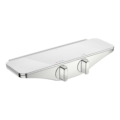 Hansa Thermostat de douche HANSAEMOTION AP, verre de sécurité, chrome/blanc