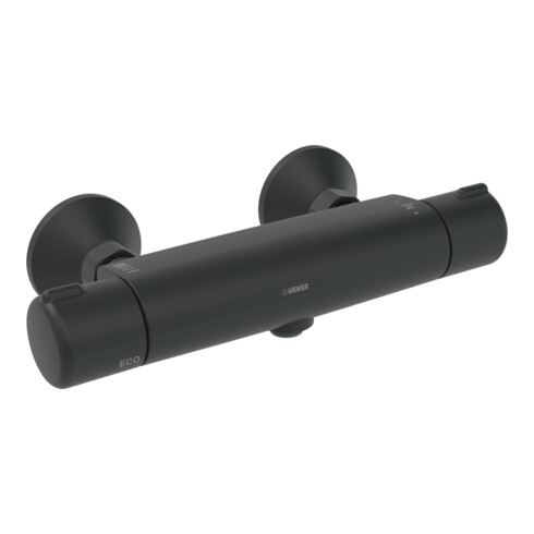 Hansa Thermostat de douche HANSAMICRA AP, raccords S, noir mat