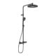 Hansa Thermostat de douche pluie HANSAAURELIA, 3 jets, rond, noir mat, montage mural-1