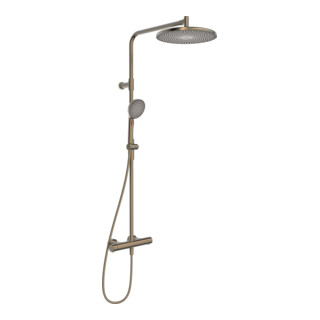Hansa Thermostat de douche pluie HANSAAURELIA à encastrer, 3 voies, rond, bronze brossé