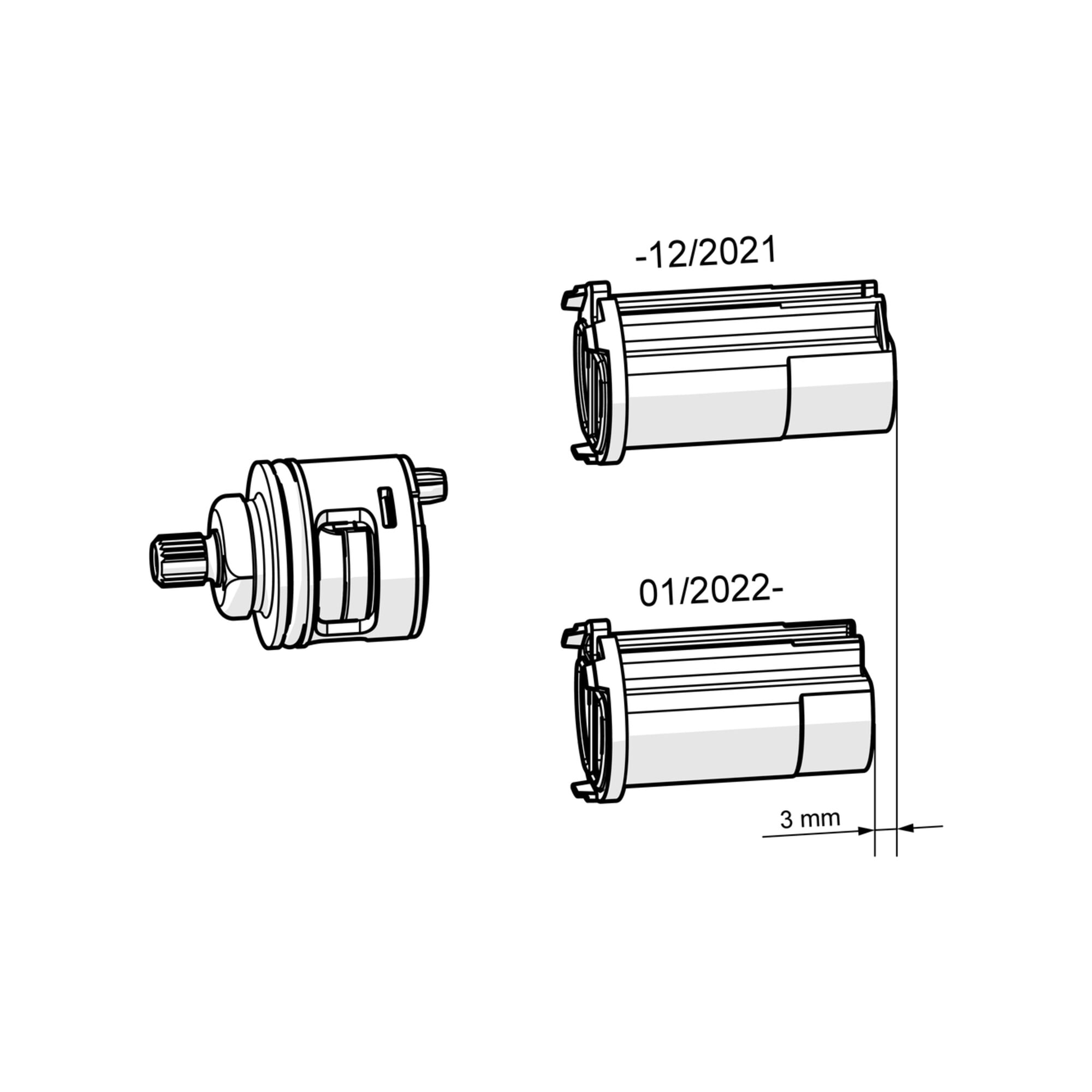 Hansa Umsteller, automatisch 59914116 automatische Rückstellung, Brause/Wanne
