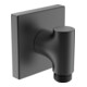 Hansa Wandanschlussbogen Wandmontage, G 1/2, eckig, schwarz matt-1