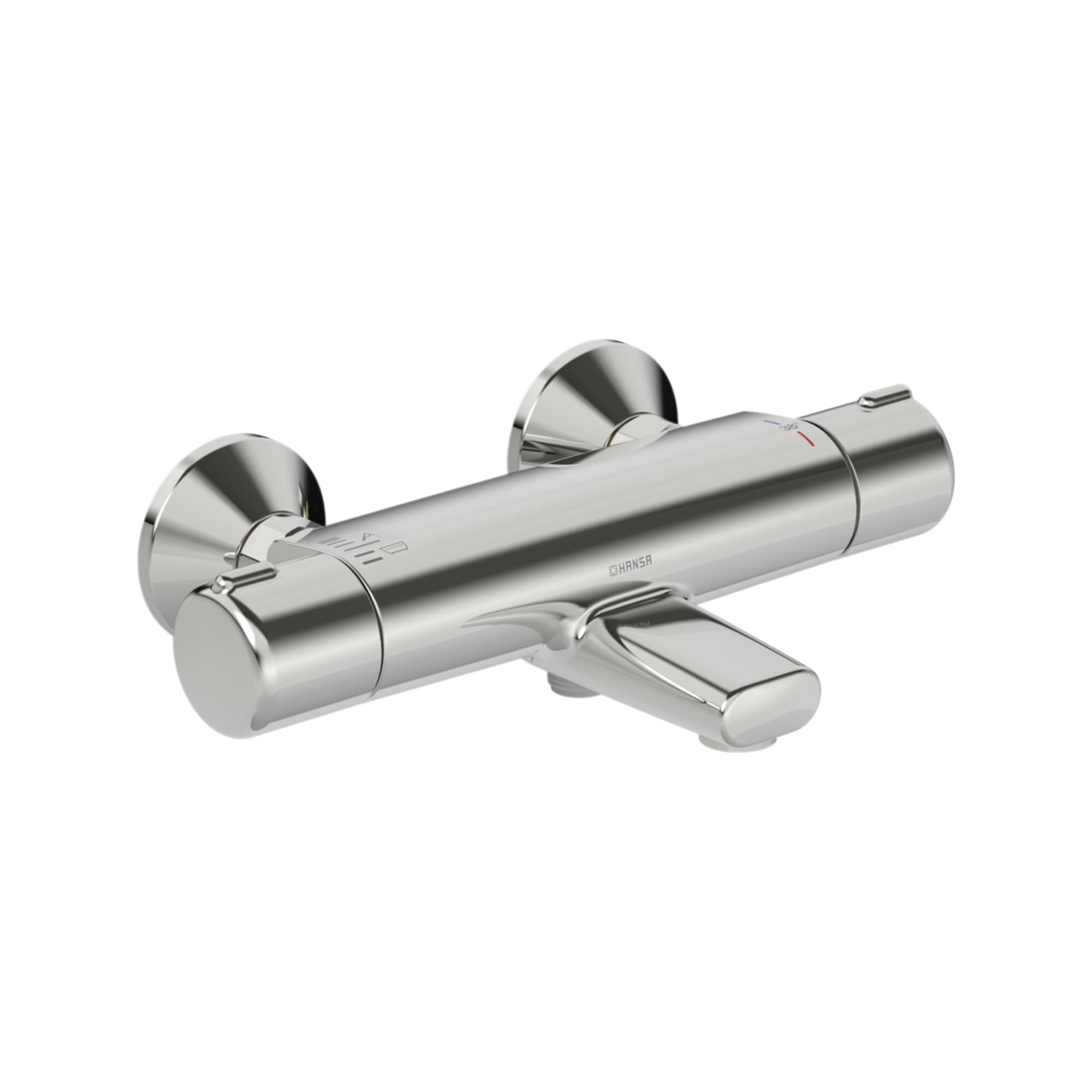 Hansa Wannen-Thermostat HANSAMICRA AP, S-Anschlüsse, Ausladung 159mm, chrom