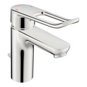 Hansa Waschtisch-Einhebelmischer HANSACLINICA m Abl.-Garn., Bügelh, Ausl. 114mm, chrom