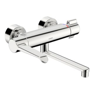 Hansa Waschtisch-Einhebelmischer HANSACLINICA THM, Wandmontage, Ausladung 285mm, chrom