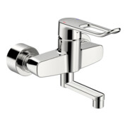 Hansa Waschtisch-Einhebelmischer HANSACLINICA Wandmont., Bügelh, Ausl. 177mm, chrom