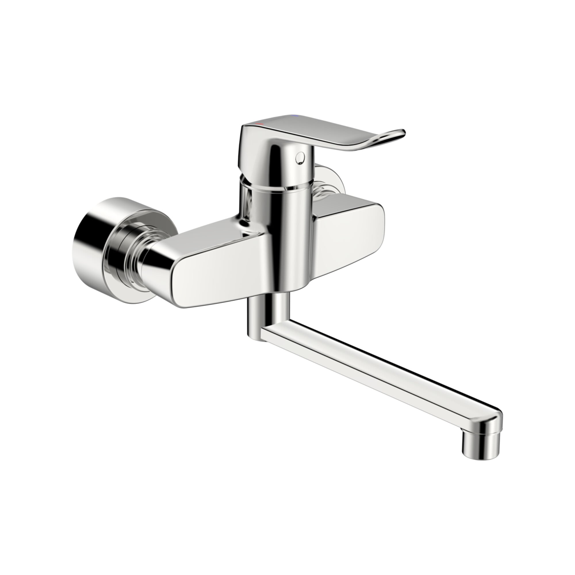 Hansa Waschtisch-Einhebelmischer HANSACLINICA Wandmontage, Ausladung 277mm, chrom