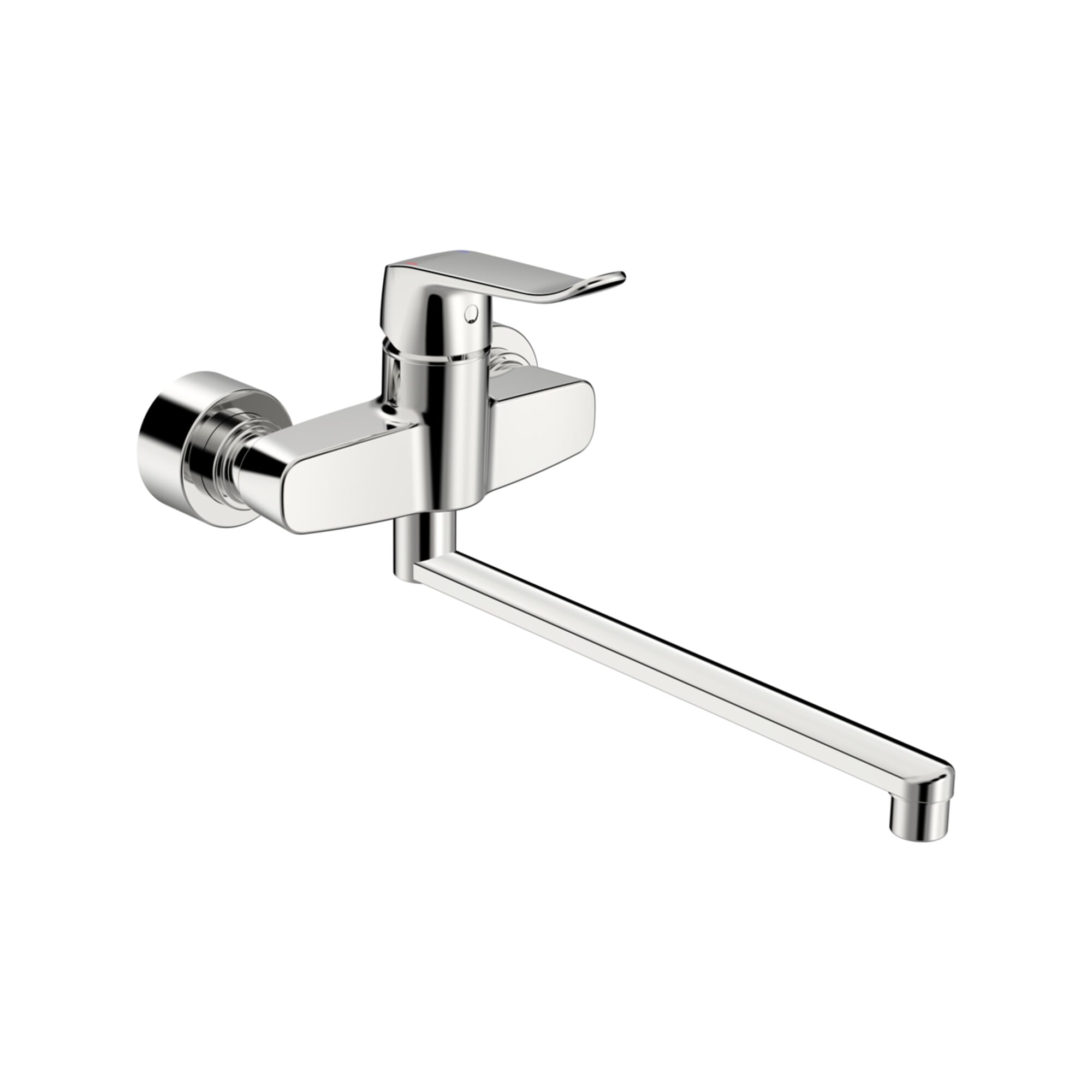 Hansa Waschtisch-Einhebelmischer HANSACLINICA Wandmontage, Ausladung 377mm, chrom